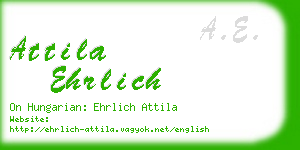 attila ehrlich business card